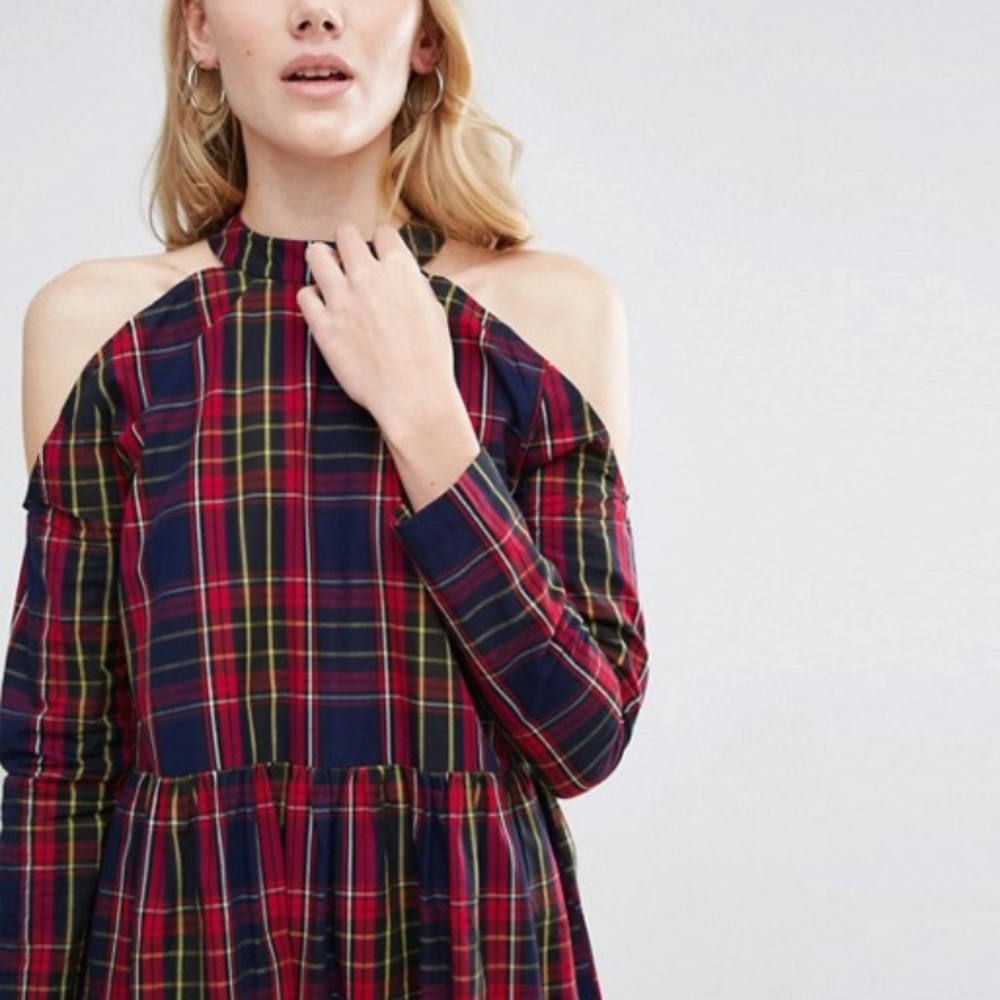 Cold Shoulder Smock Dress
